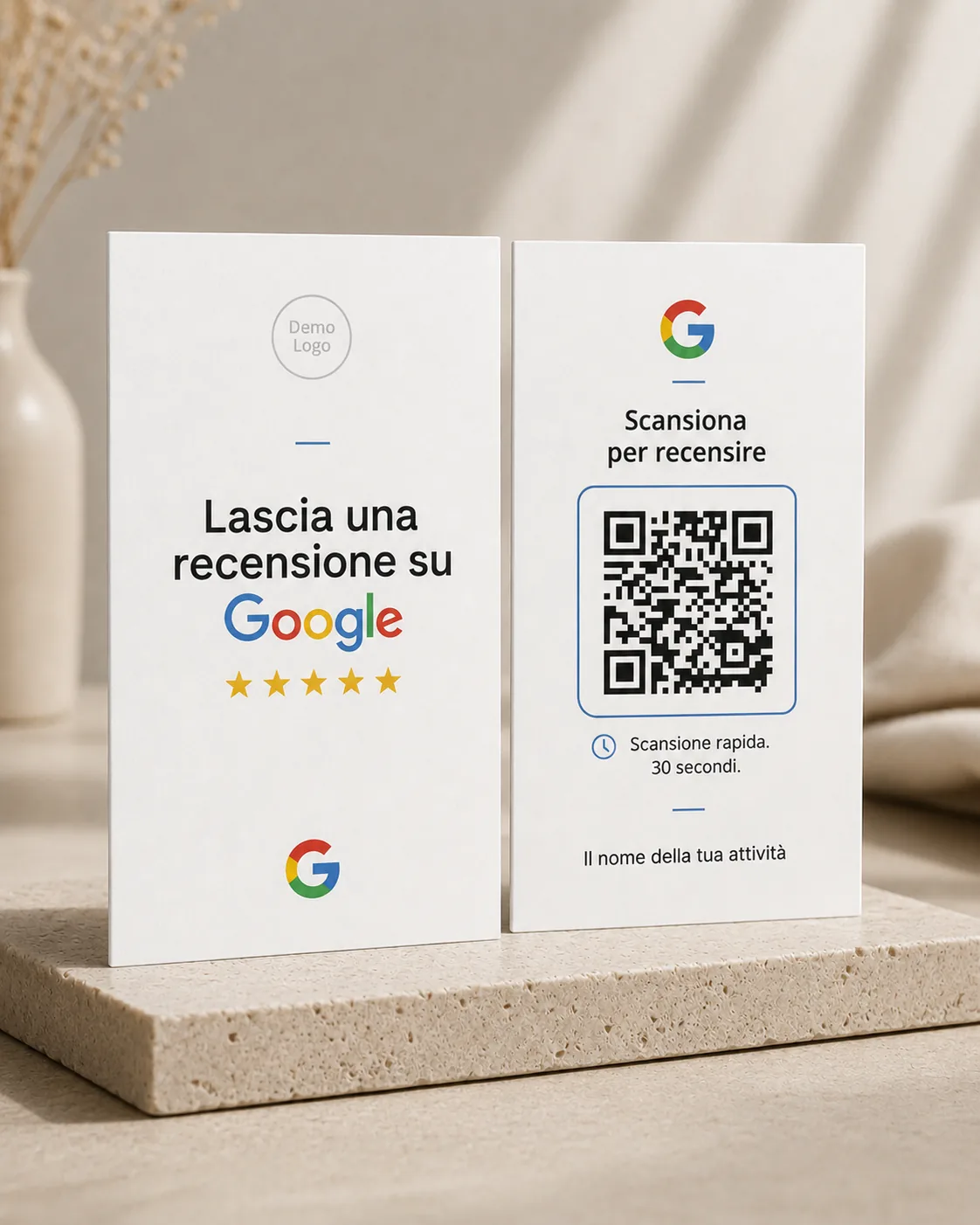 Clean — Google Review Business Card design line