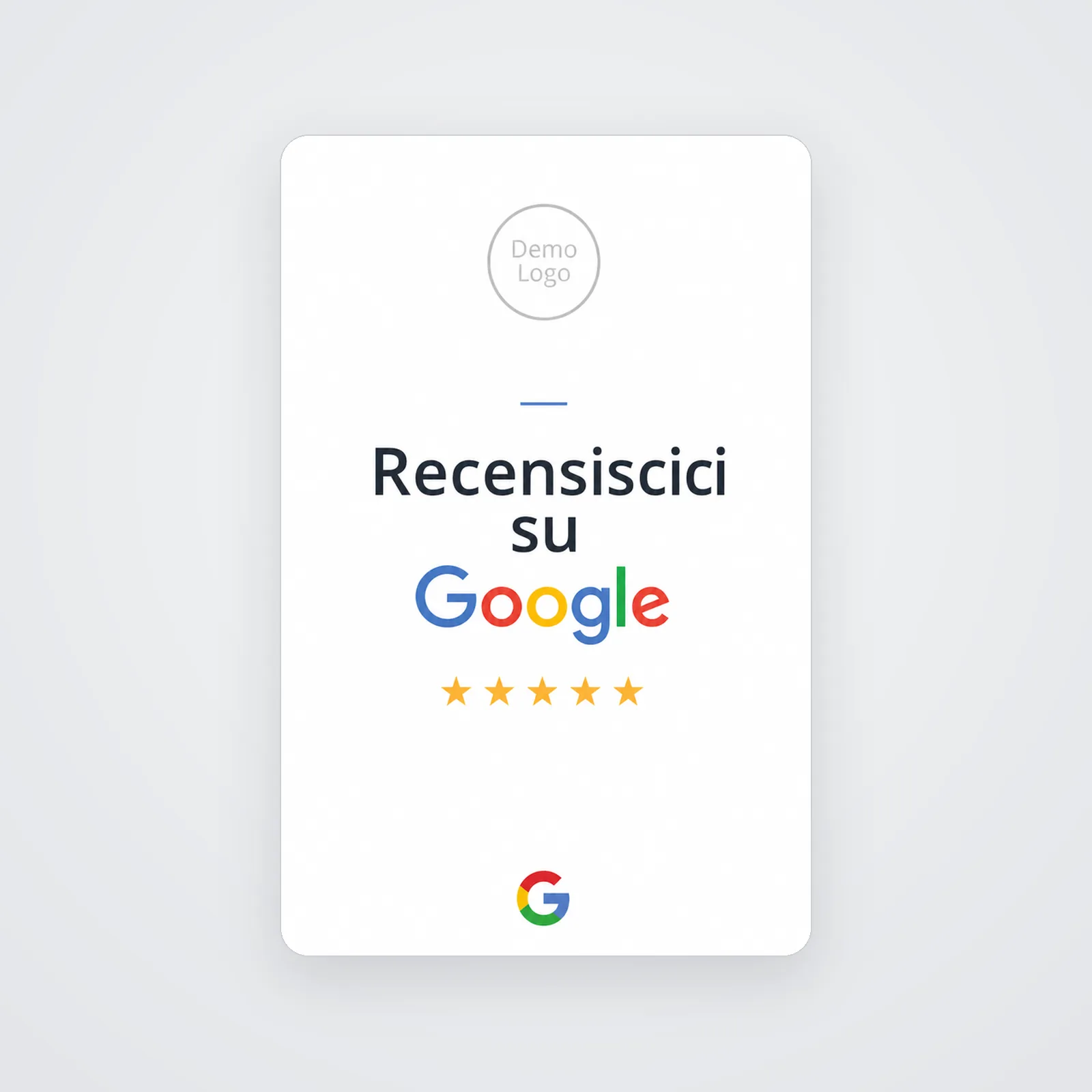 Fronte: logo, titolo e le 5 stelle