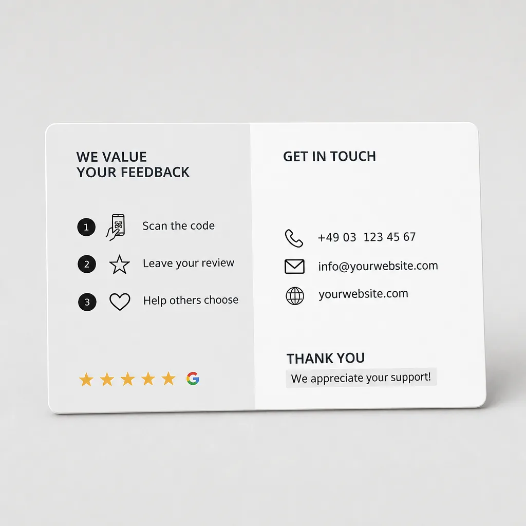 Back: 3-step guide and your contact details
