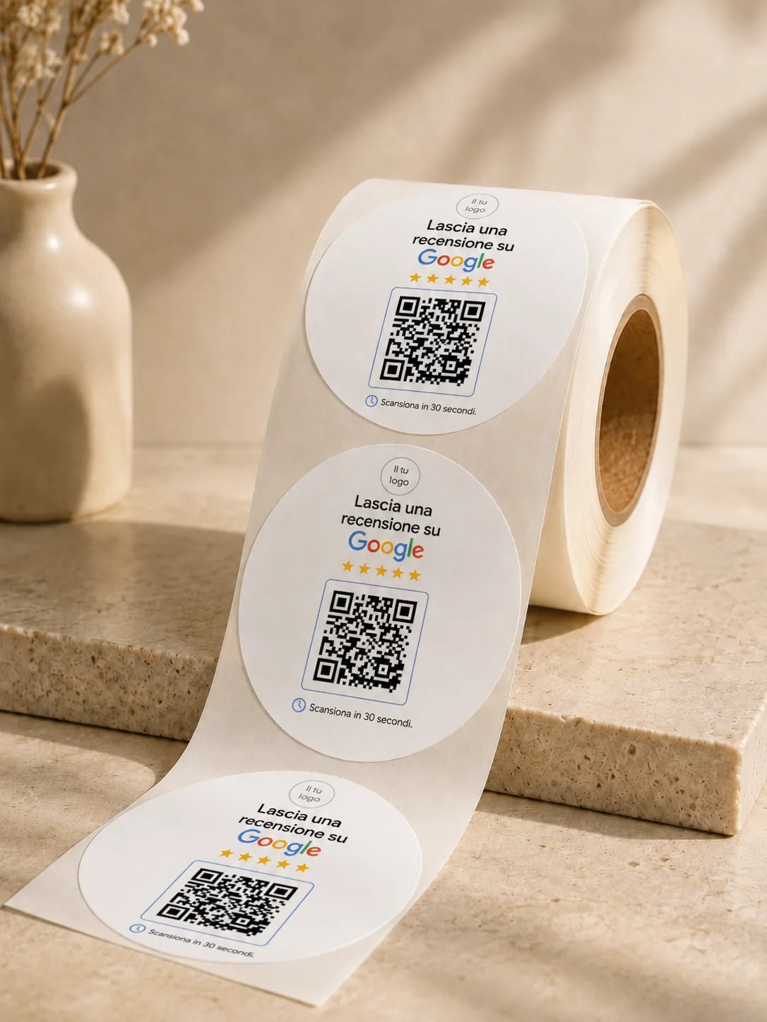 Rotolo di adesivi — Clean — Google Review Sticker