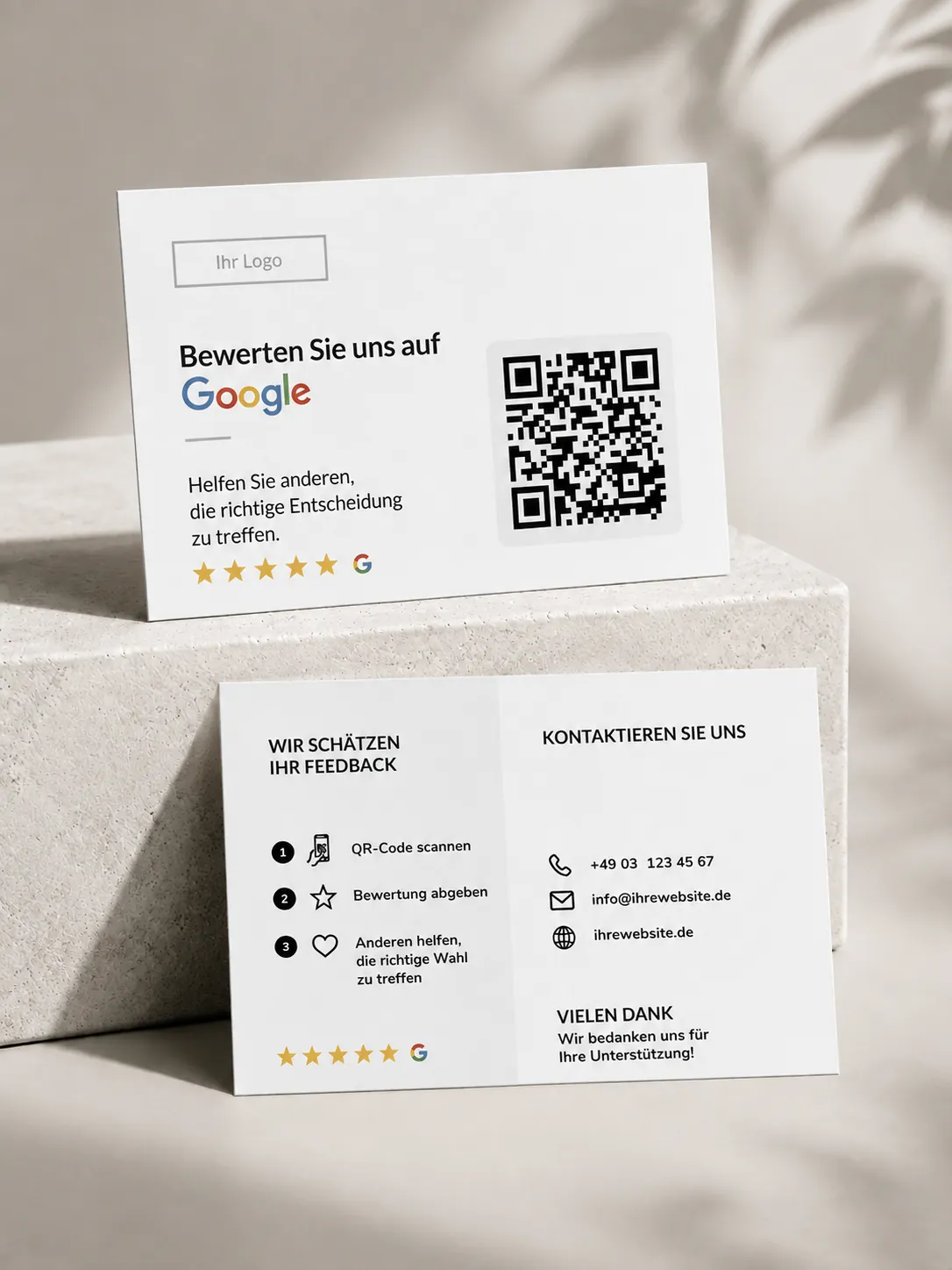Professional — Google Review Business Card design line