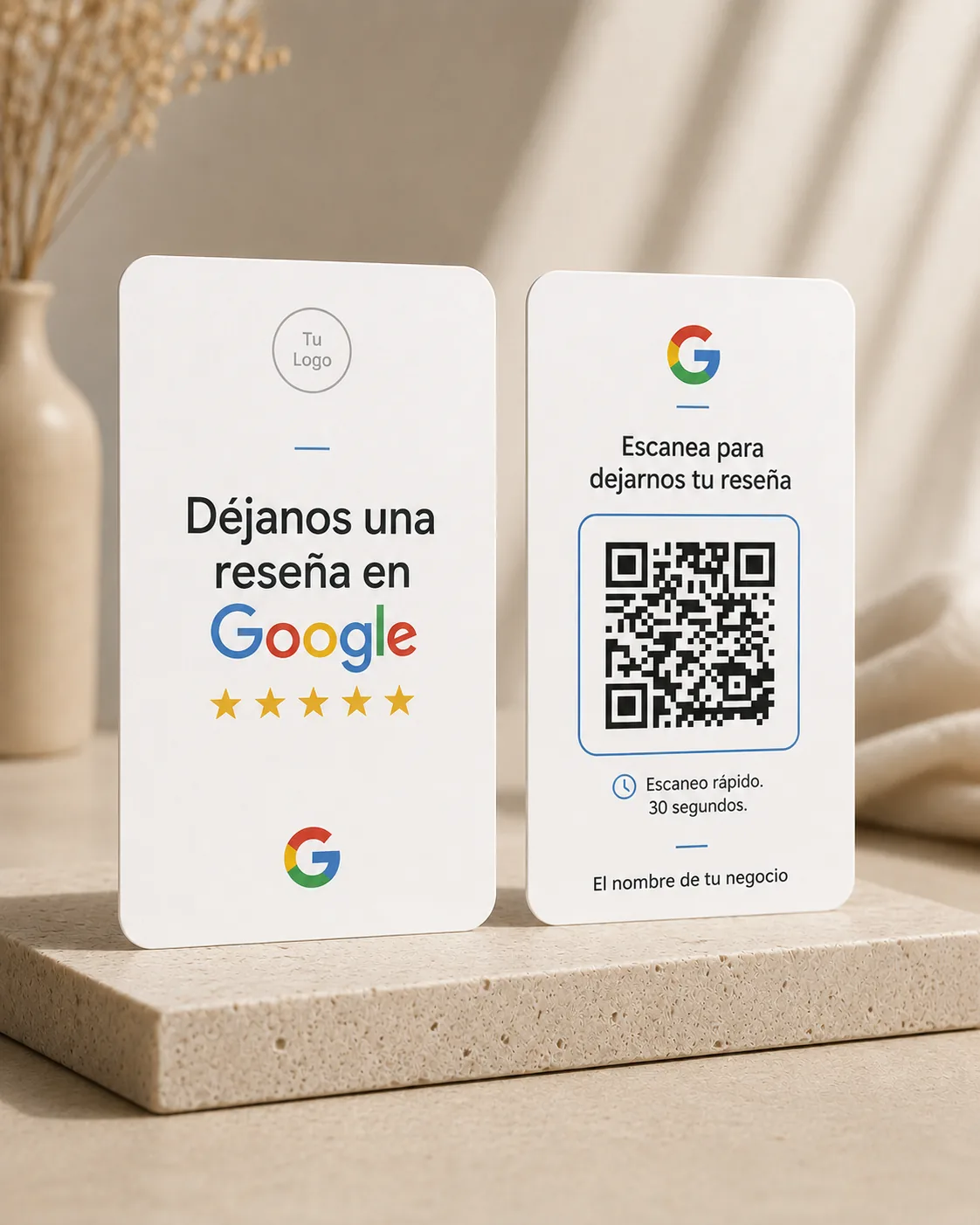Clean — Google Review Business Card design line
