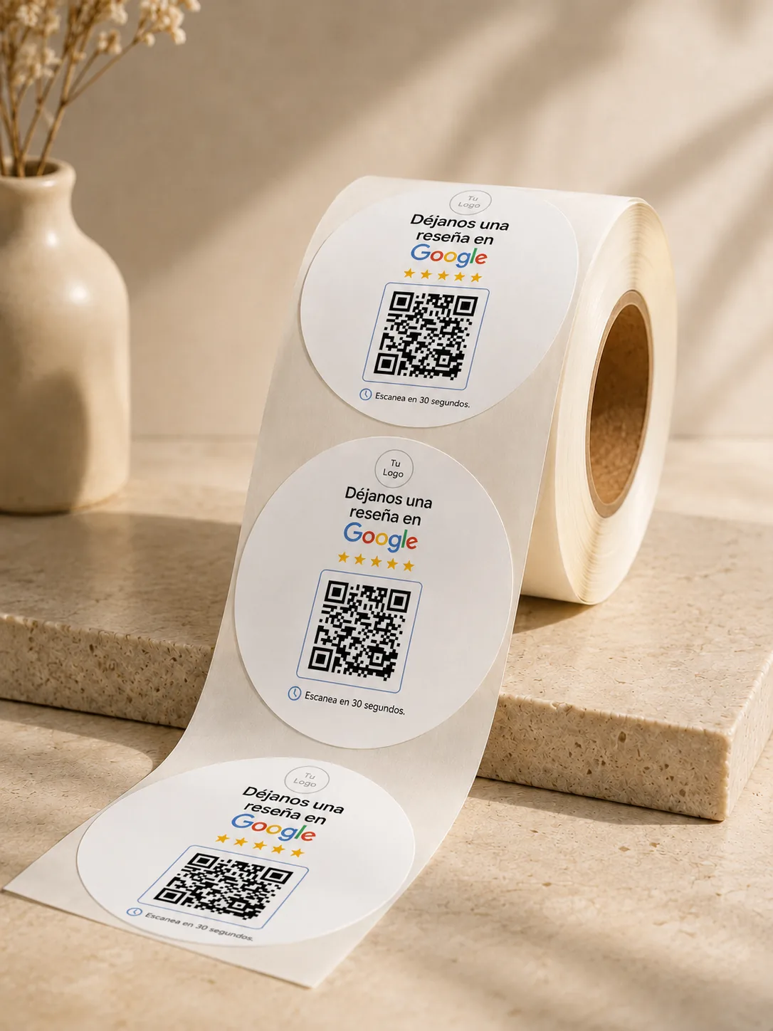 Rollo de pegatinas — Clean — Google Review Sticker