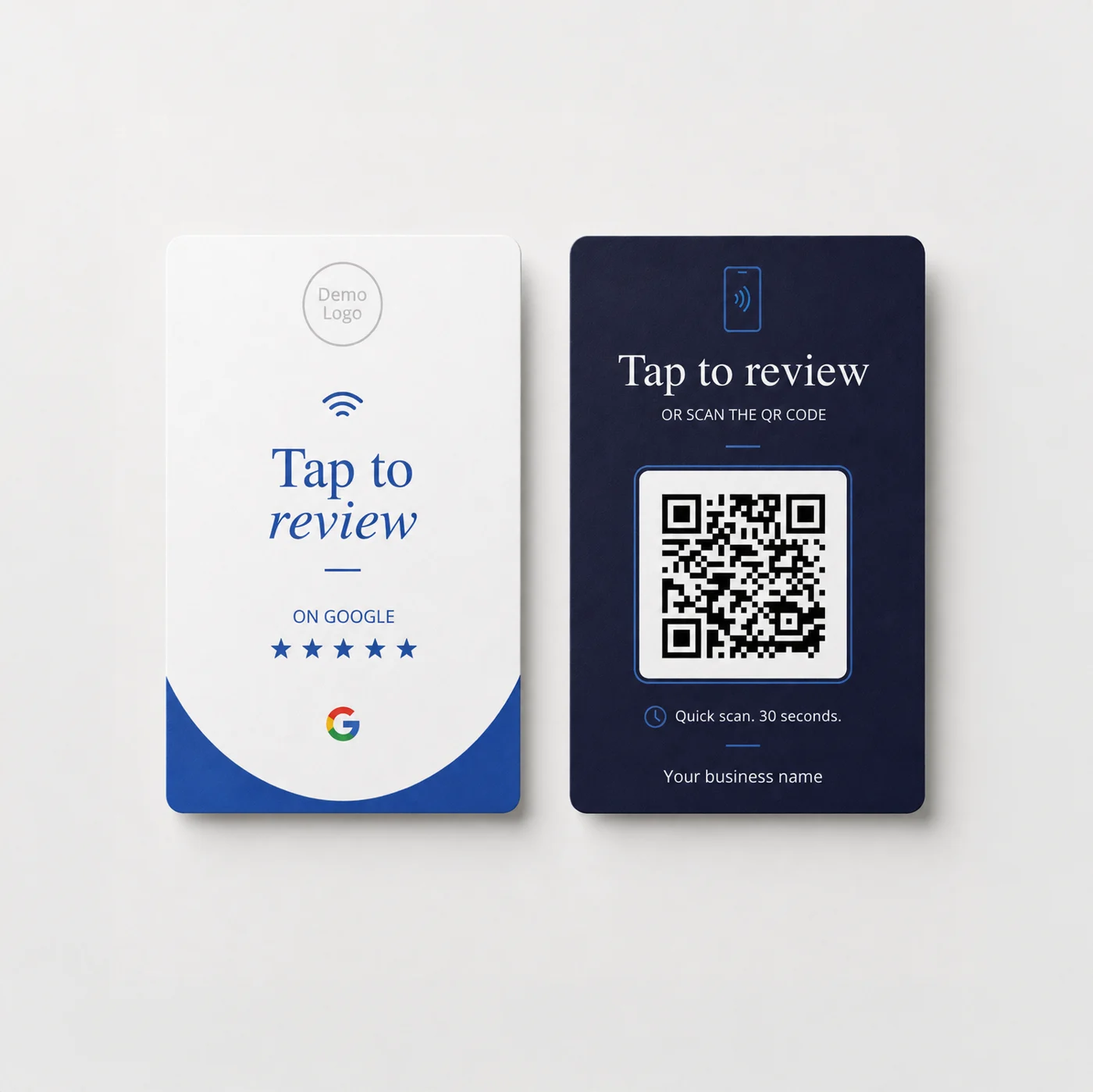 NFC review card Signature design – front and back