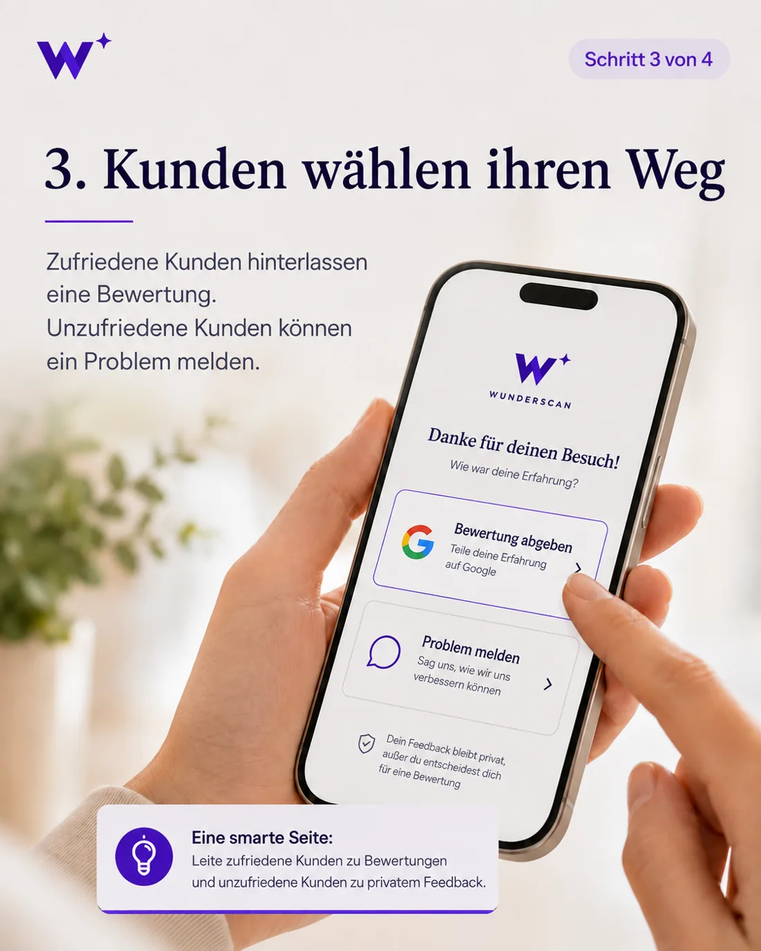 Nächster Schritt öffnet sich auf dem Handy