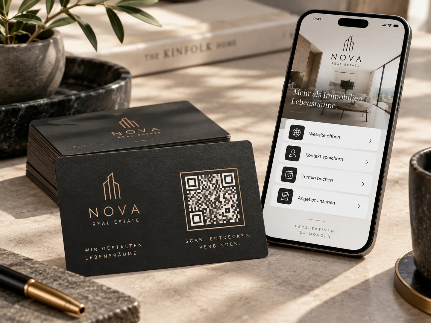 Individuelle QR-Code-Karten mit digitalem Immobilienprofil