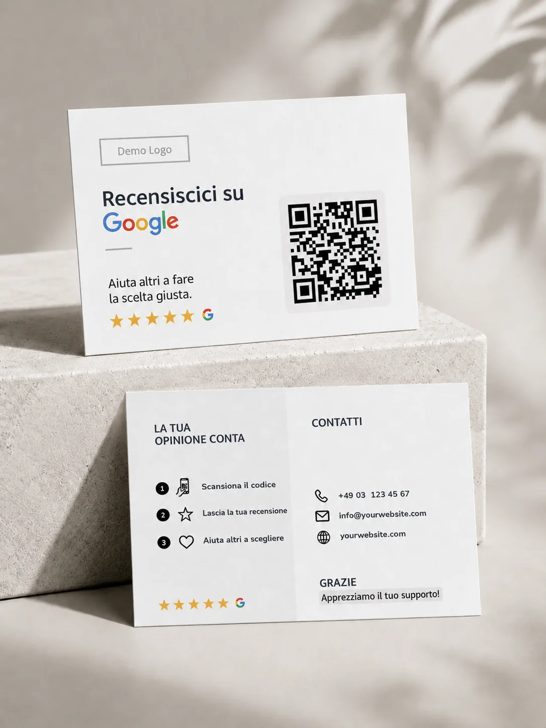 Professional — Google Review Business Card design line