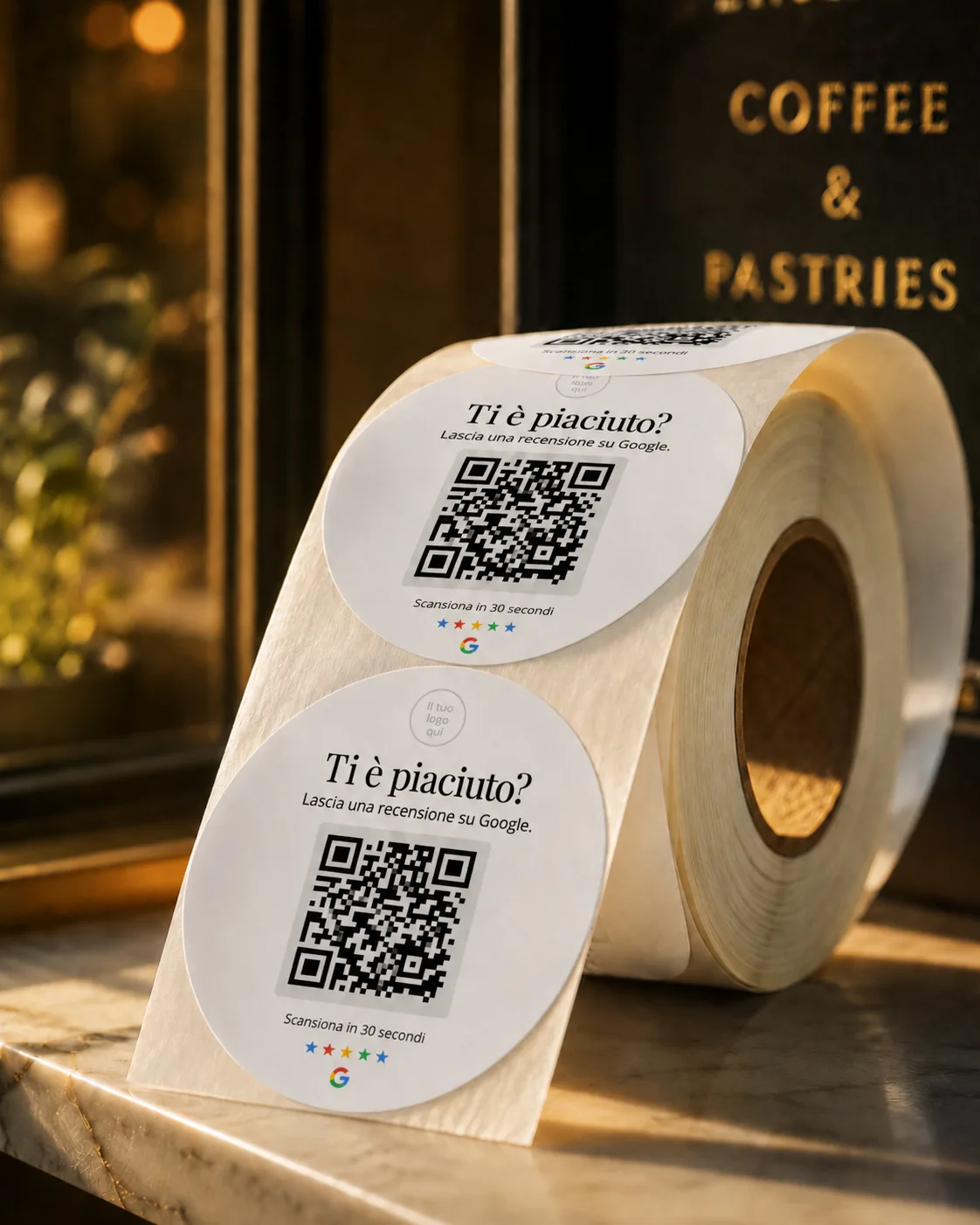 Rotolo di adesivi — Fancy — Google Review Sticker