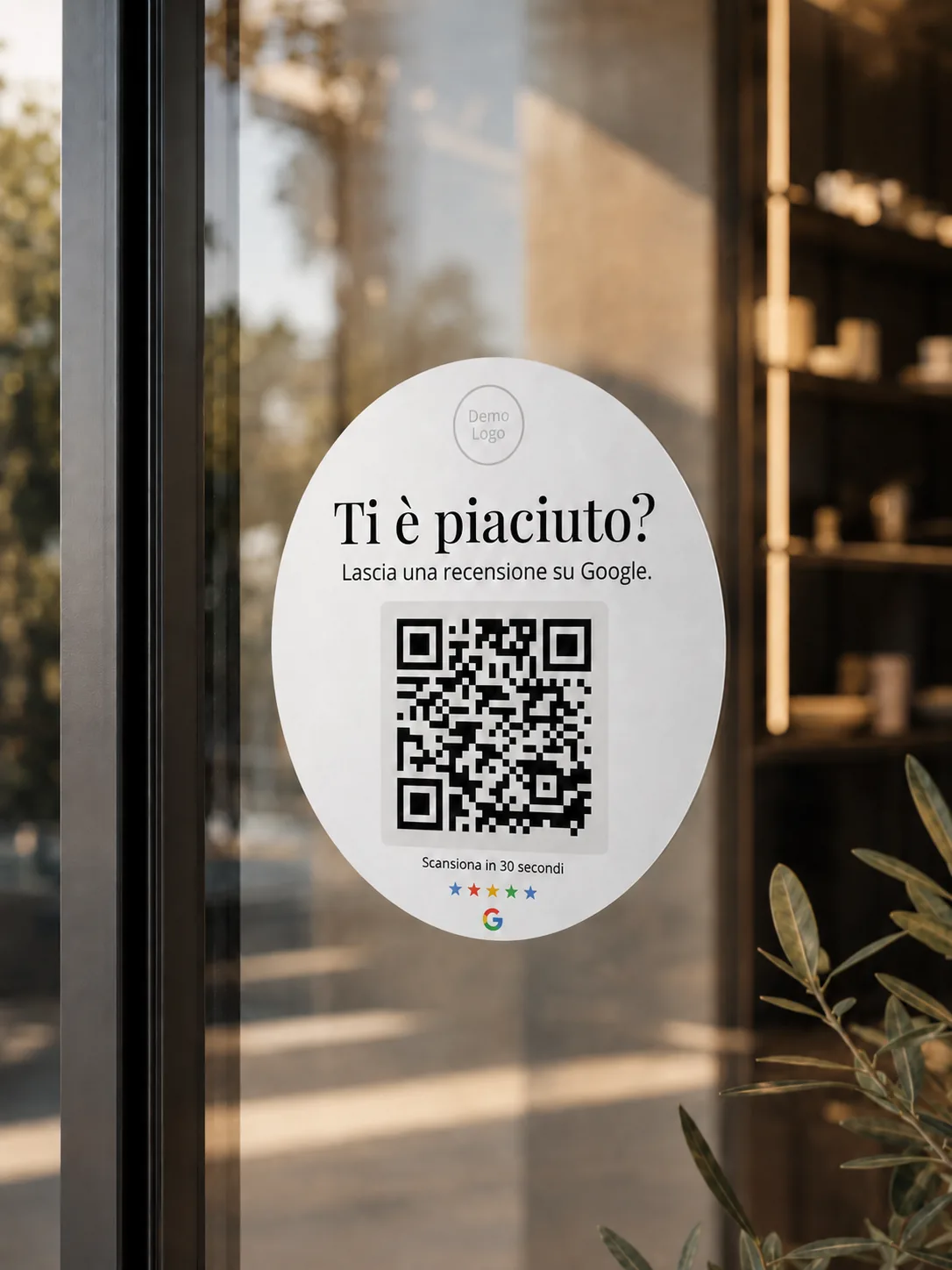 Google Review Sticker — Fancy design
