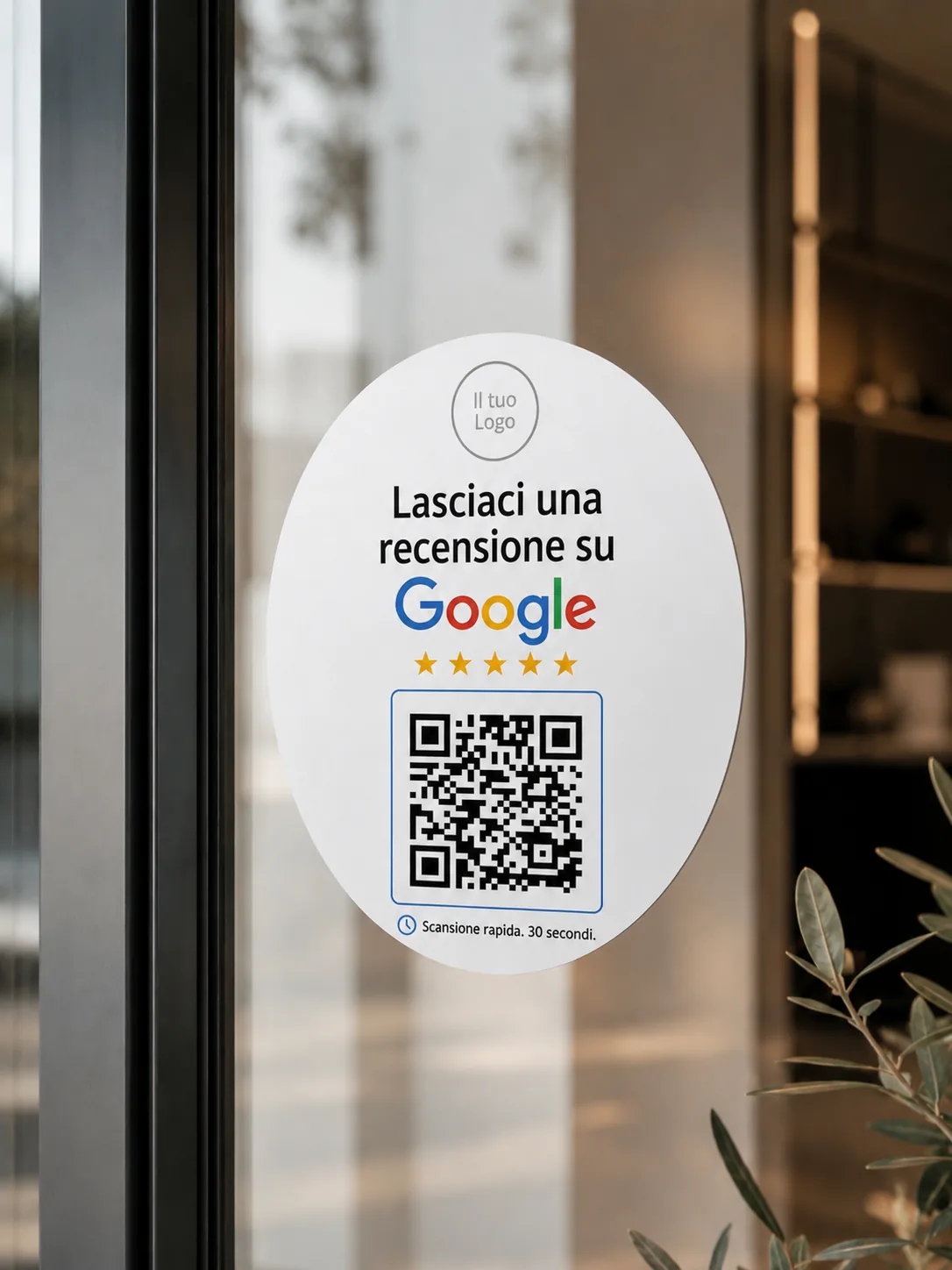 Google Review Sticker — Clean design