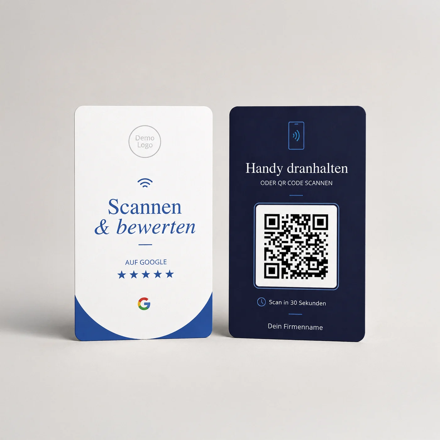 NFC Bewertungskarte Design Signature – Vorder- und Rückseite
