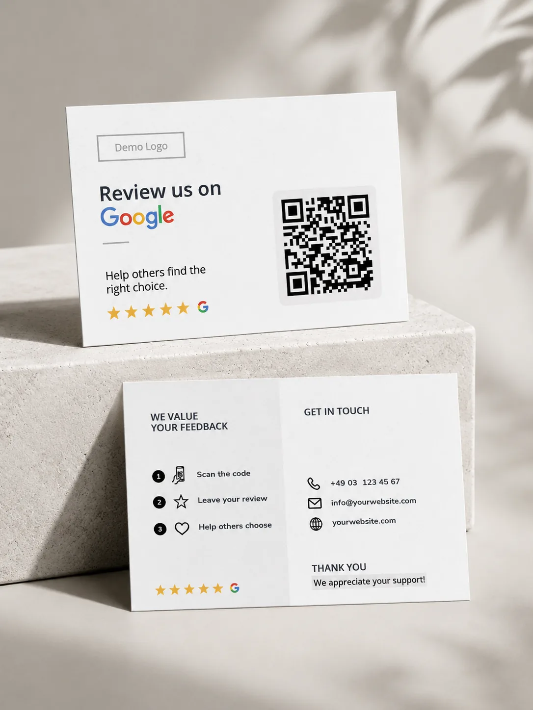 Google Review Business Cards — Professional