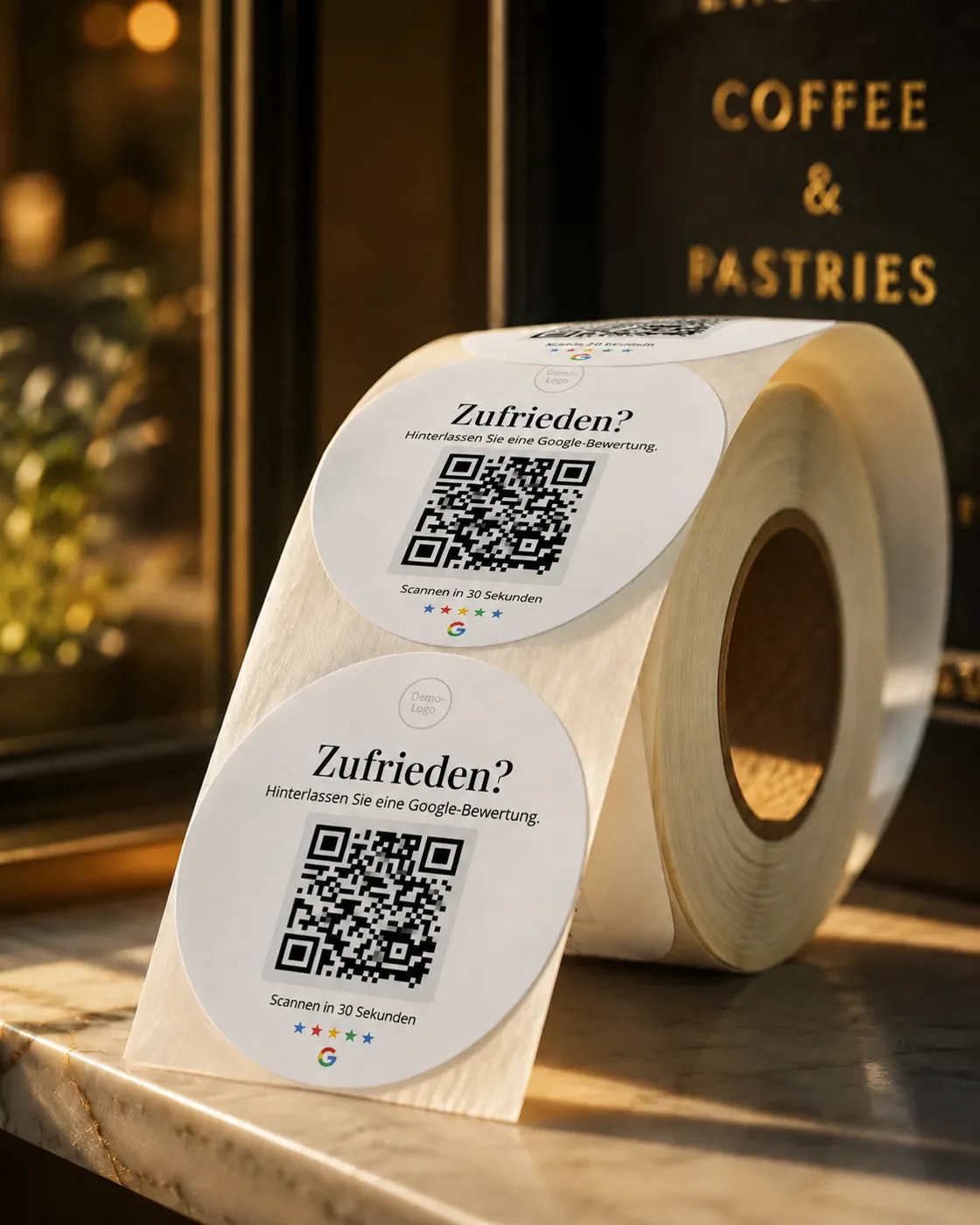 Sticker auf Rolle — Fancy — Google Review Sticker