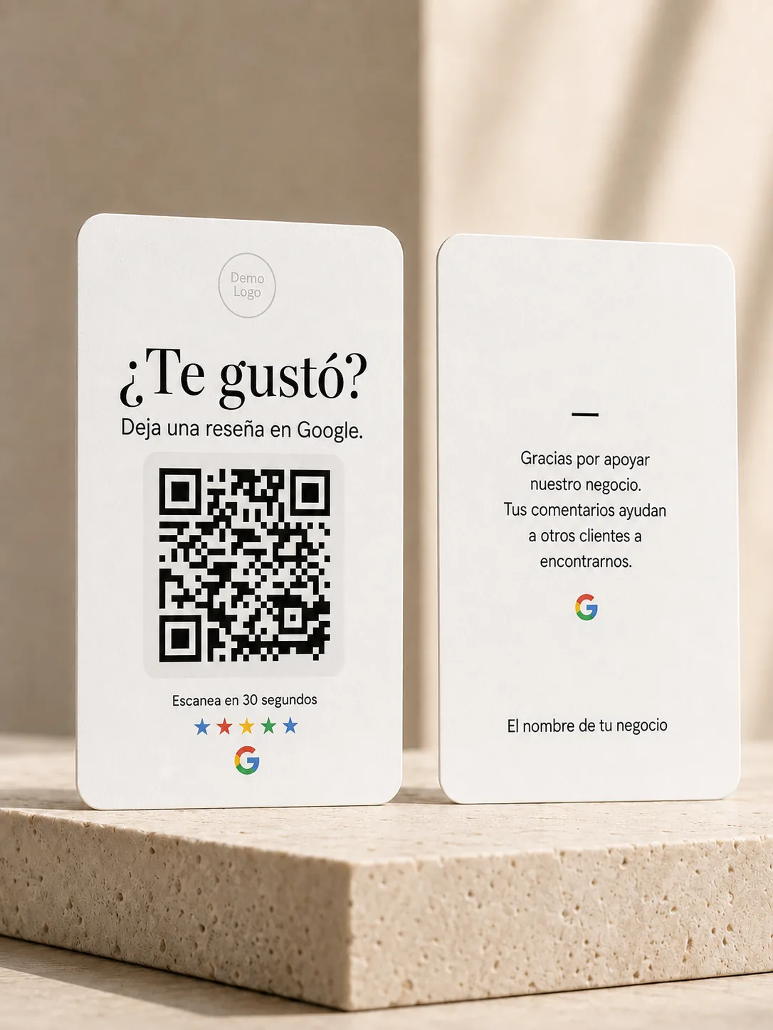 Fancy — Google Review Business Card design line