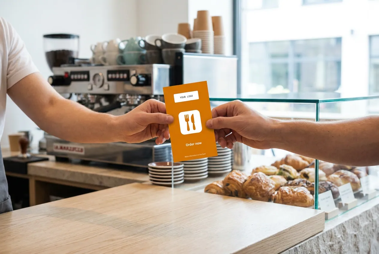 Service handover with a premium Digital Menu business card