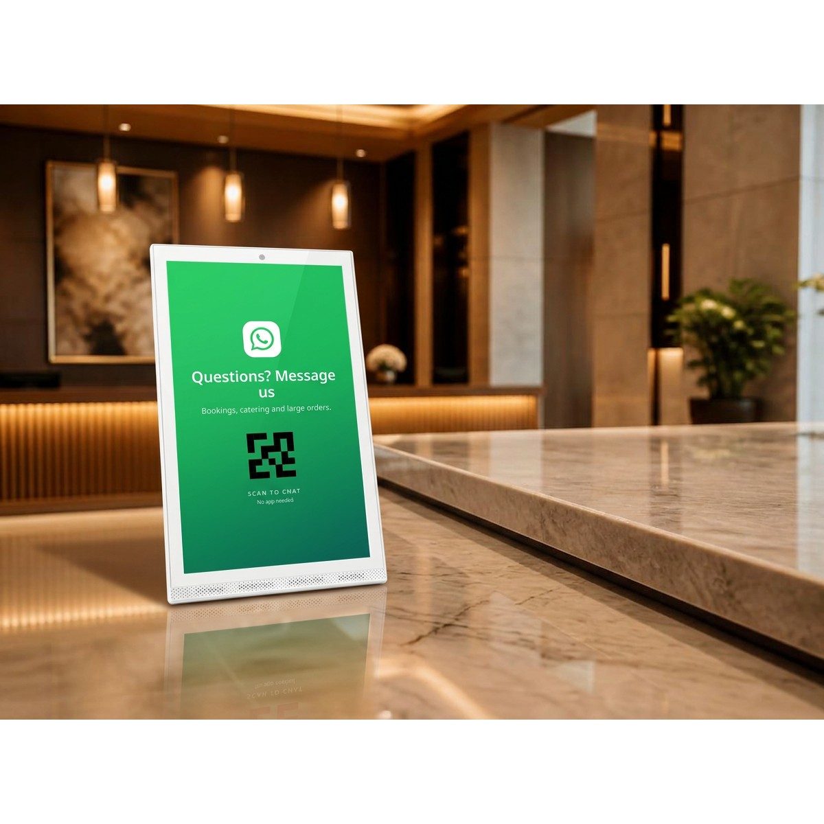 Wunderscan Display at a hotel reception