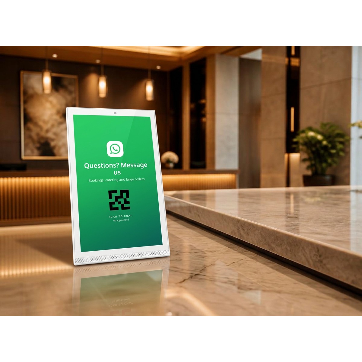 Wunderscan Display at a hotel reception