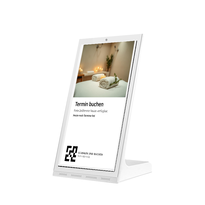 Wunderscan Display from the side with booking
