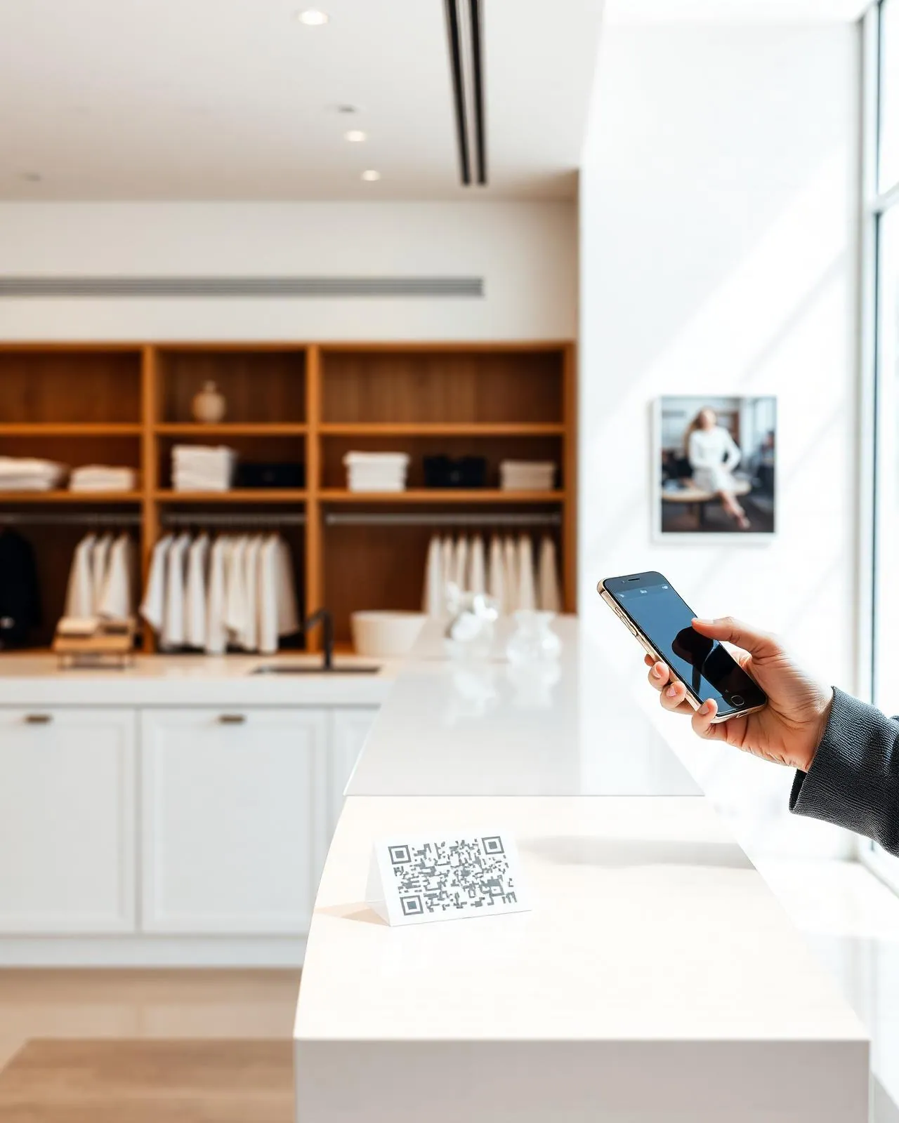 Retail customer scanning packaging for digital menu