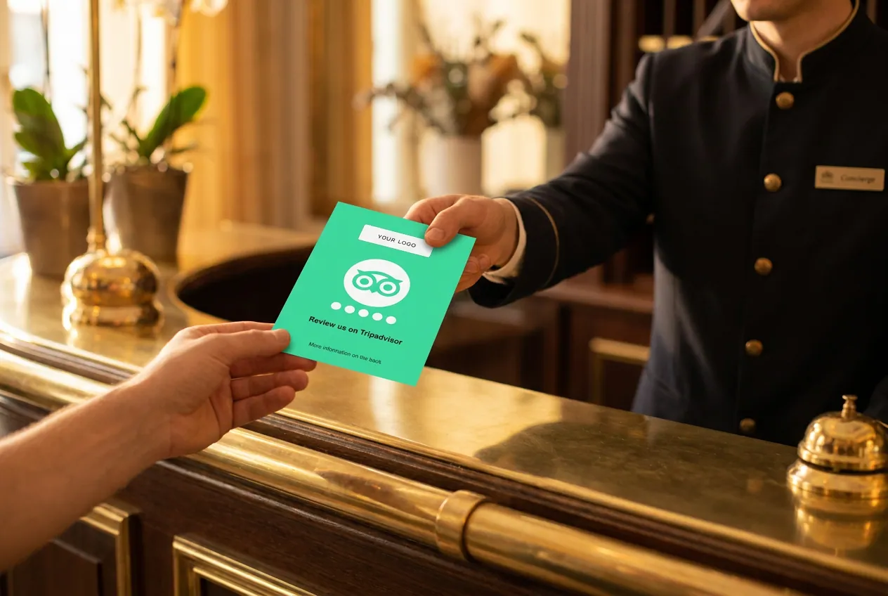 Hotel room flyer — The room becomes a memorable touchpoint